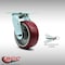 Service Caster 5 Inch SS Poly on Aluminum Swivel Caster with Roller Bearing and Swivel Lock SCC SCC-SS30S520-PAR-BSL - alternate 2